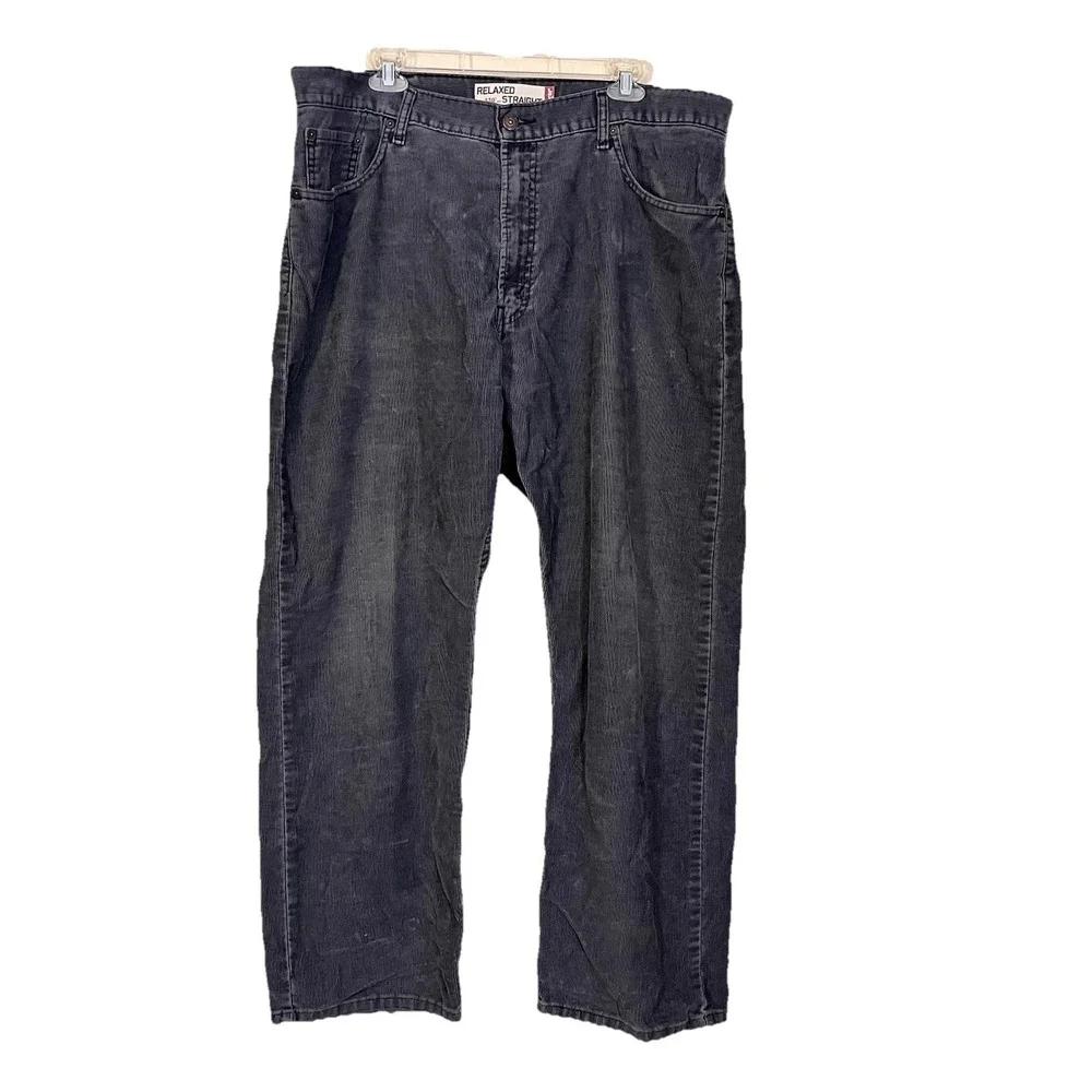 Vintage LEVIS 559 STRAUSS & CO Men's Gray 559 Straight Corduroy Trousers 40x30